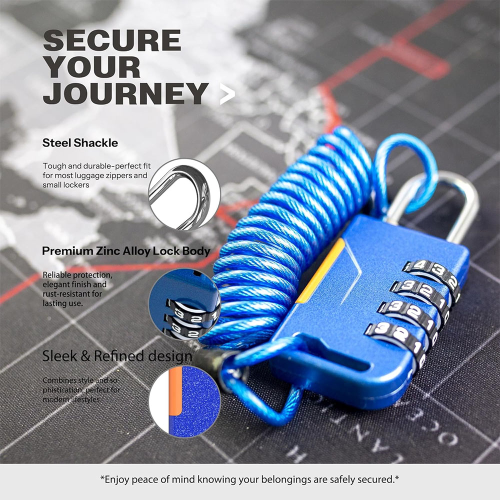 4 Digit Combination Padlock wi - Travel Backpack Anti Theft 리뷰 및 가격