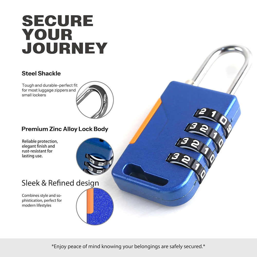 4 Digit Combination Padlock wi - Travel Backpack Anti Theft 리뷰 및 가격