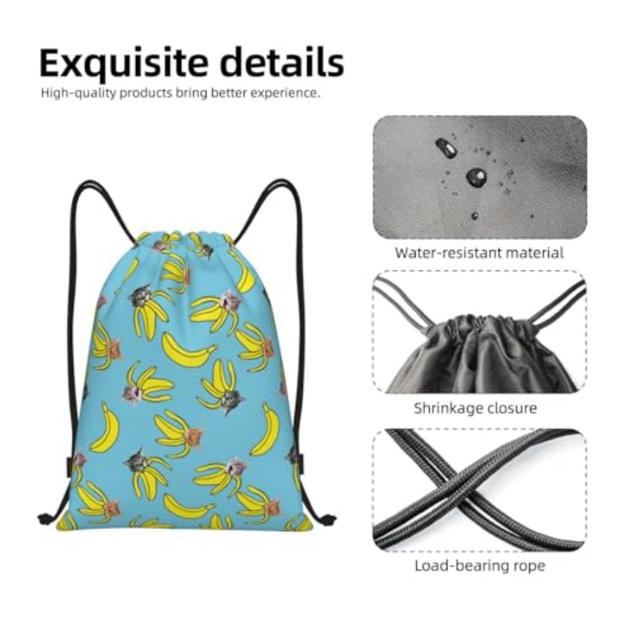 Funny Cat Banana Bananas Draws - Drawstring Gym Bag 리뷰 및 가격